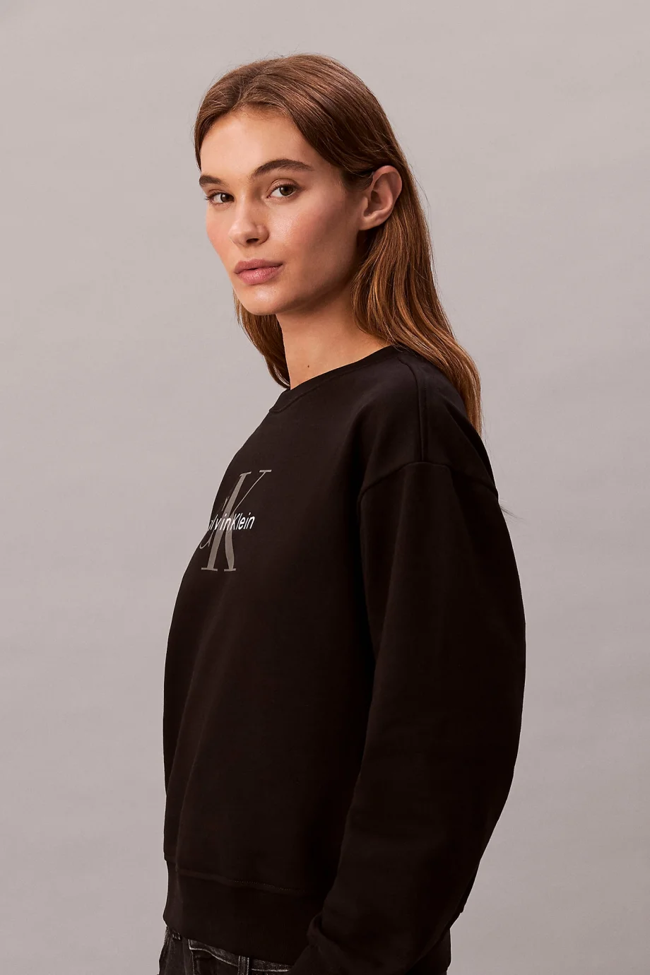 Calvin Klein LS MNLG FRNCH TRRY R Kadın  Sweatshirt  LV047B234G-UB1