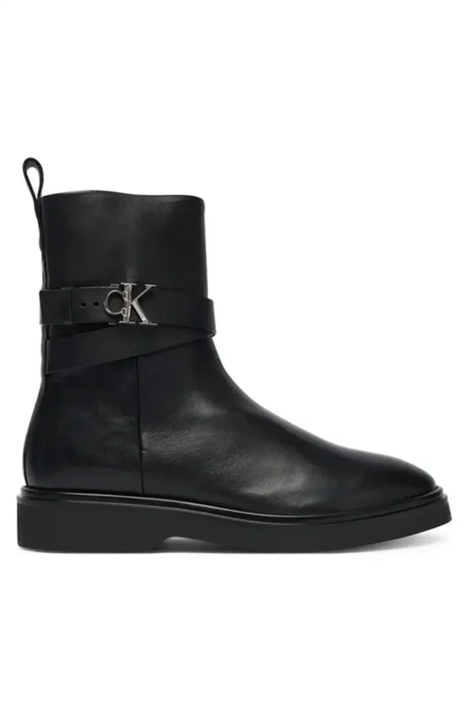 Calvin Klein Metal Logolu Bilek Boy Kadın Siyah Bot HW0HW02663-BEH