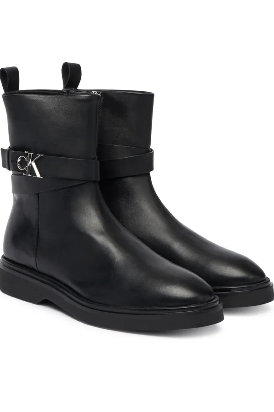 Calvin Klein Metal Logolu Bilek Boy Kadın Siyah Bot HW0HW02663-BEH