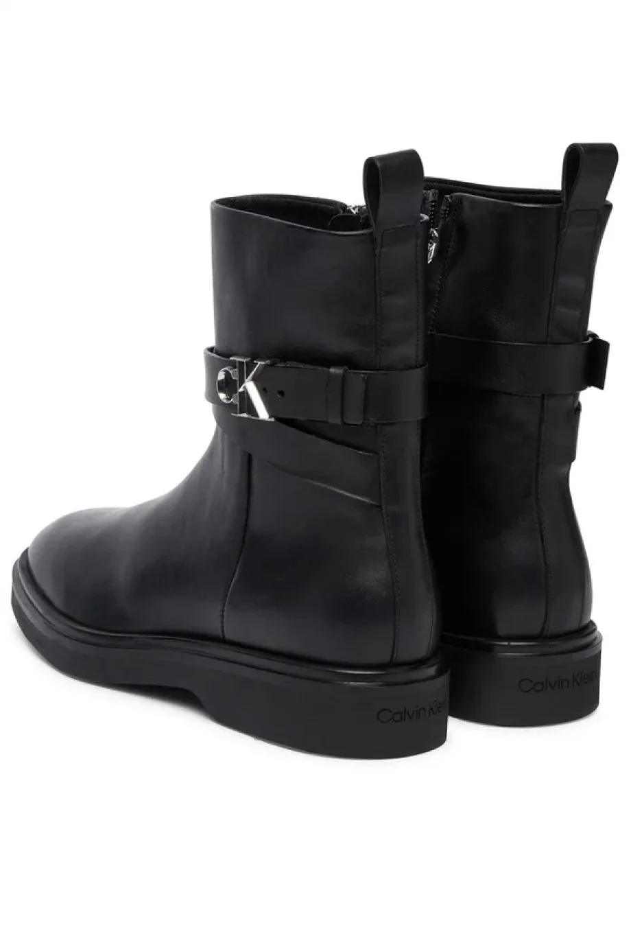 Calvin Klein Metal Logolu Bilek Boy Kadın Siyah Bot HW0HW02663-BEH