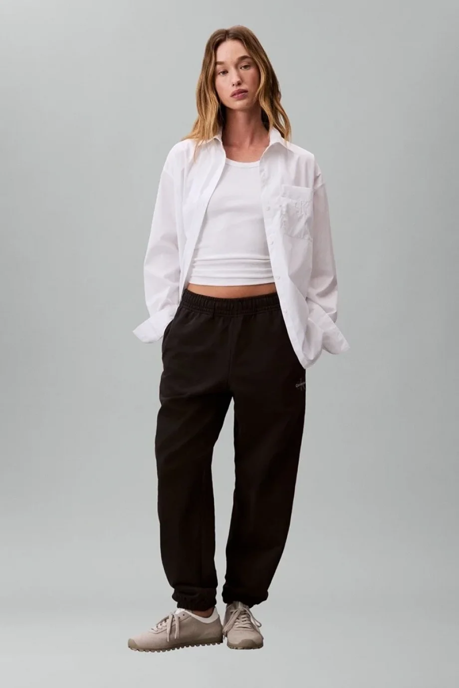 Calvin Klein MONOLOGO FRENCH TERRY JOGGER Kadın Eşofman Altı LV047B235G-UB1