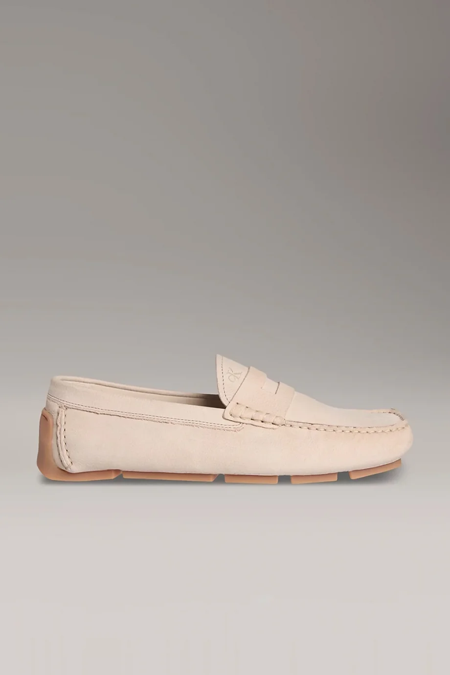 Calvin Klein Nubuk Penny Driver Erkek Bej Loafer HM0HM01866-ACE