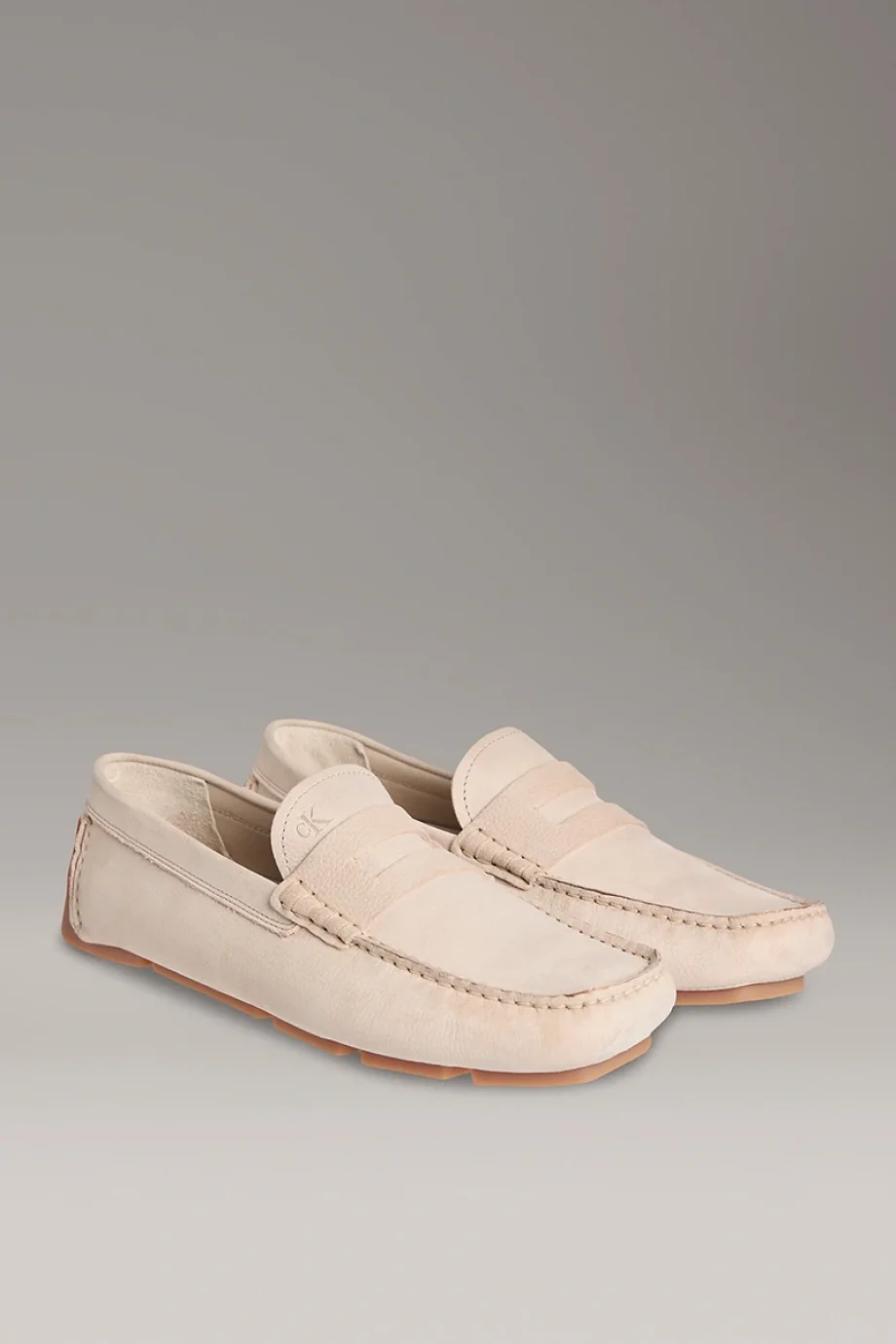 Calvin Klein Nubuk Penny Driver Erkek  Bej  Loafer  HM0HM01866-ACE