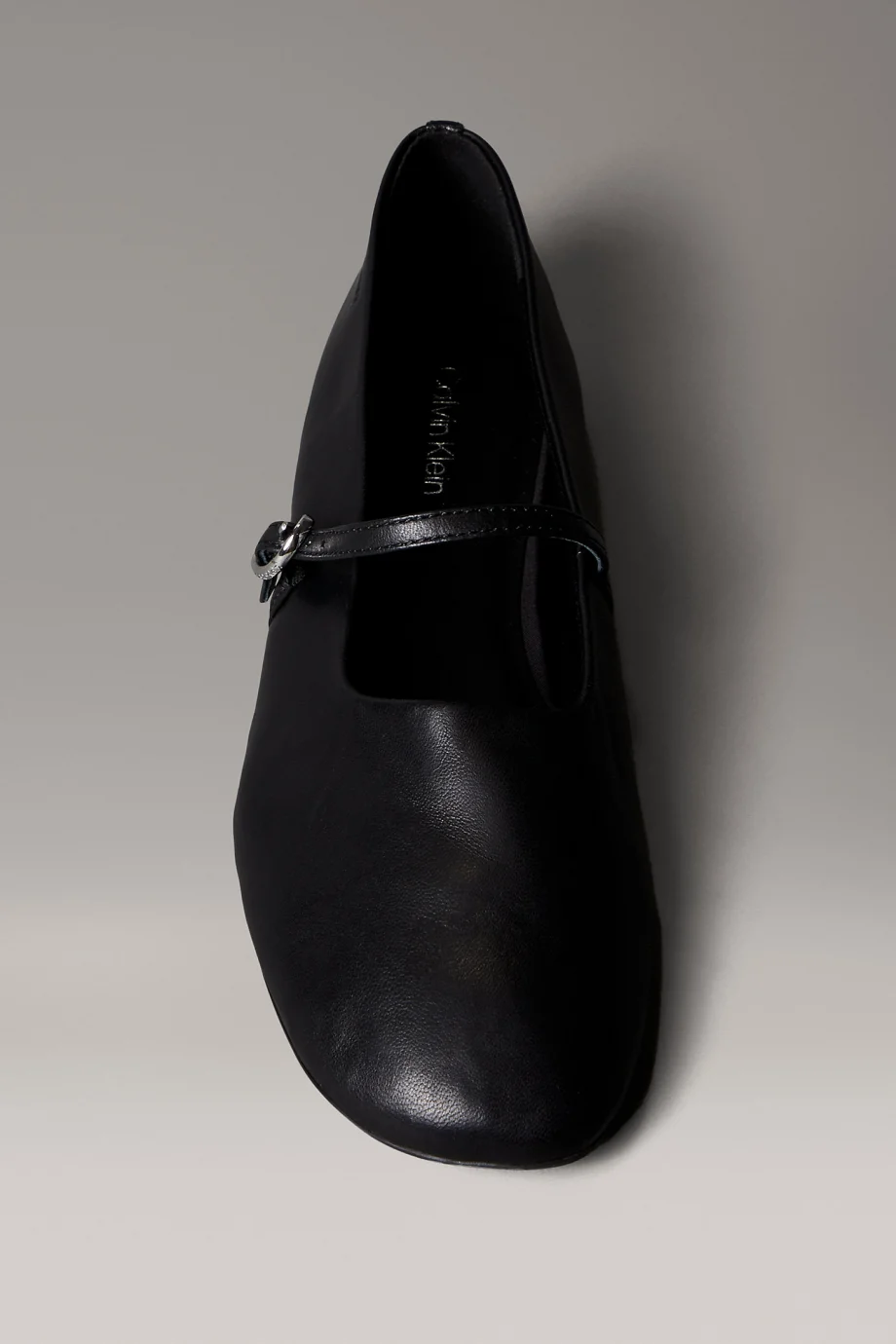 Calvin Klein Oblique Mary Jane Deri Metal Detaylı Kadın Siyah Babet HW0HW02847-BEH