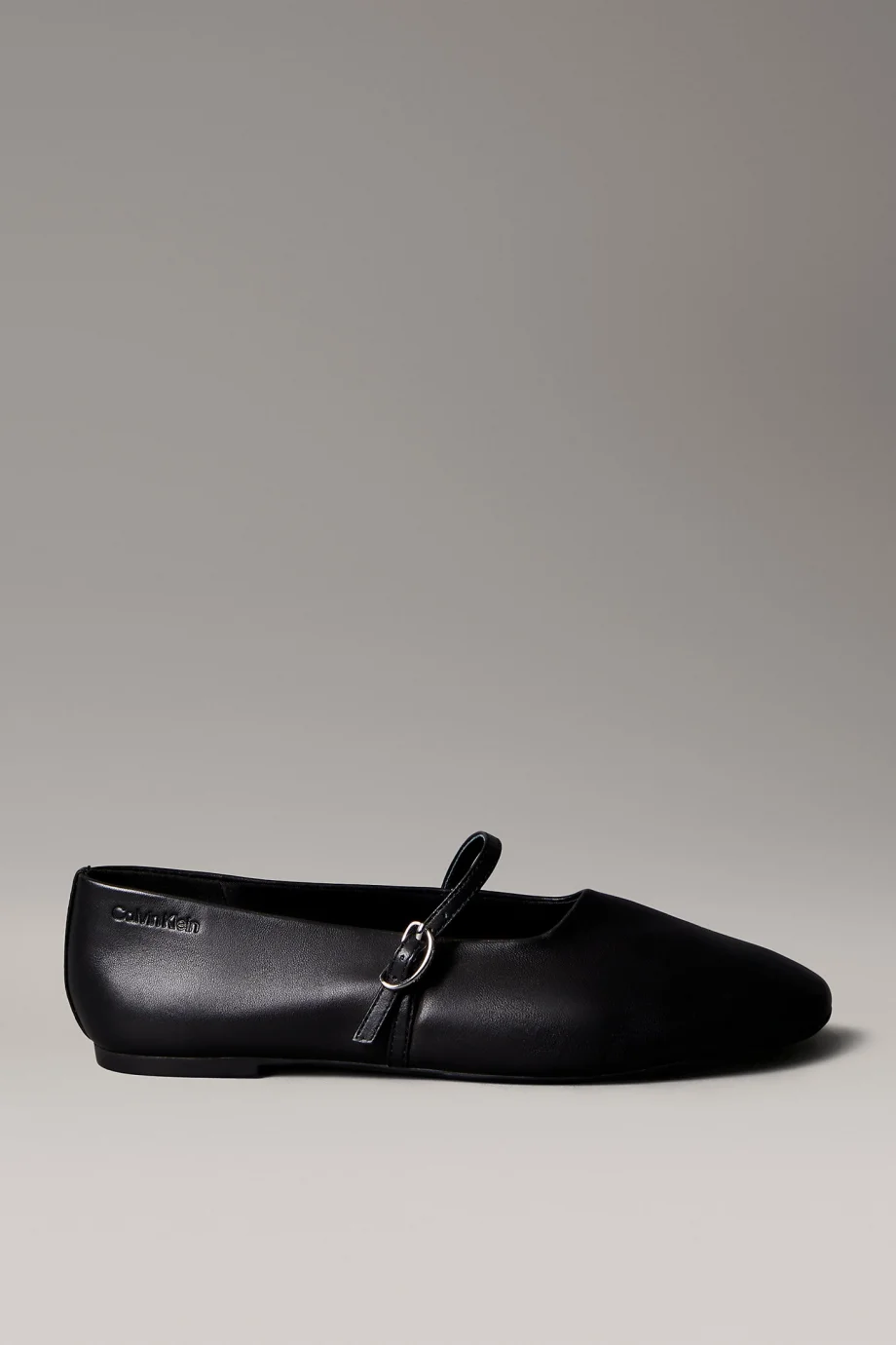 Calvin Klein Oblique Mary Jane Deri Metal Detaylı Kadın Siyah Babet HW0HW02847-BEH