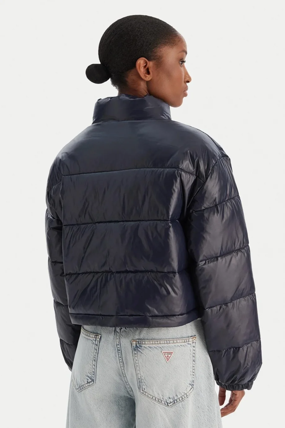 Calvin Klein Parlak Kısa Şişme Kadın Mavi Mont LV047D504G-VEK