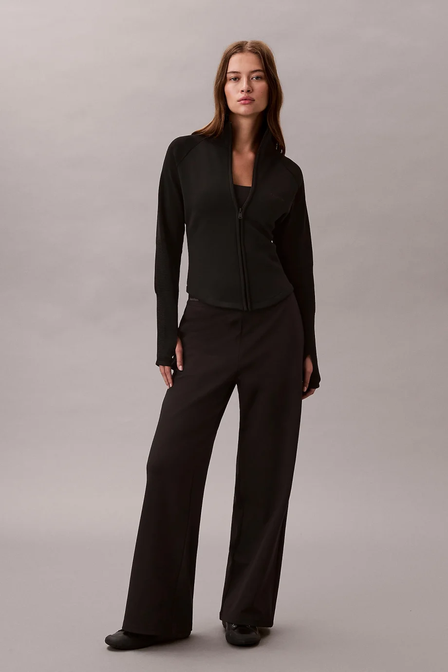 Calvin Klein Ponte Logolu Bel Bantlı Kadın Siyah Eşofman Altı LV044E622G-UB1