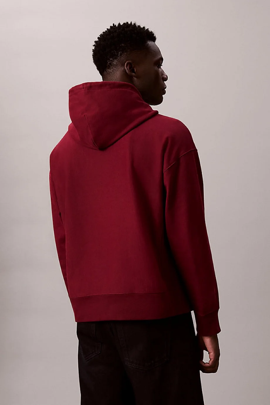 Calvin Klein Premium Penye Mikro Monologolu Erkek Kırmızı Sweatshirt LV04RC281G-WCV