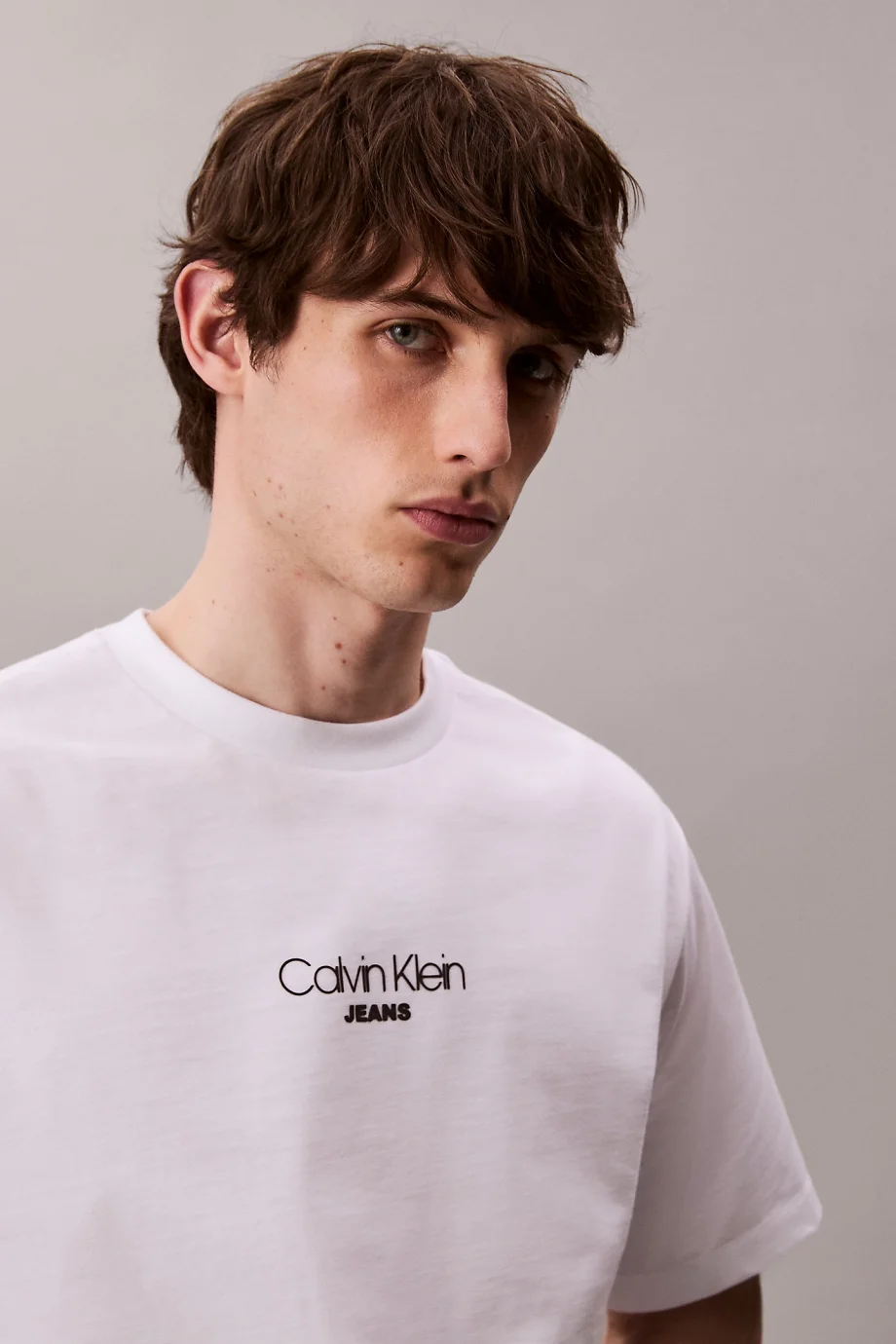 Calvin Klein Ss Graphic Tee Erkek Beyaz T-shirt LV04RC851G-YAA