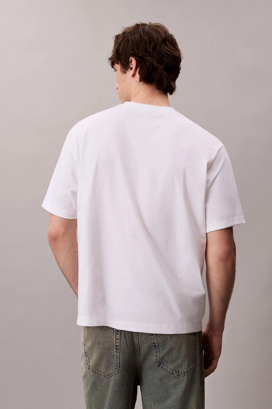 Calvin Klein Ss Graphic Tee Erkek Beyaz T-shirt LV04RC851G-YAA