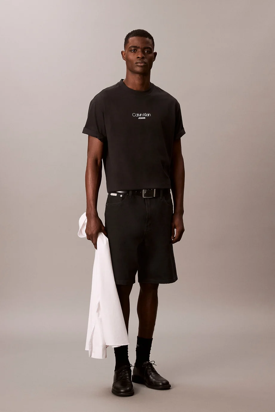 Calvin Klein Ss Graphic Tee Erkek Siyah T-shirt LV04RC851G-UB1