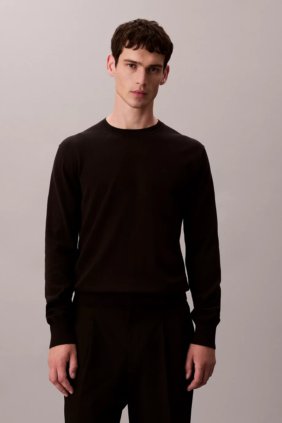 Calvin Klein Supima Cotton Erkek Siyah Sweatshirt LV040BM343-UB1