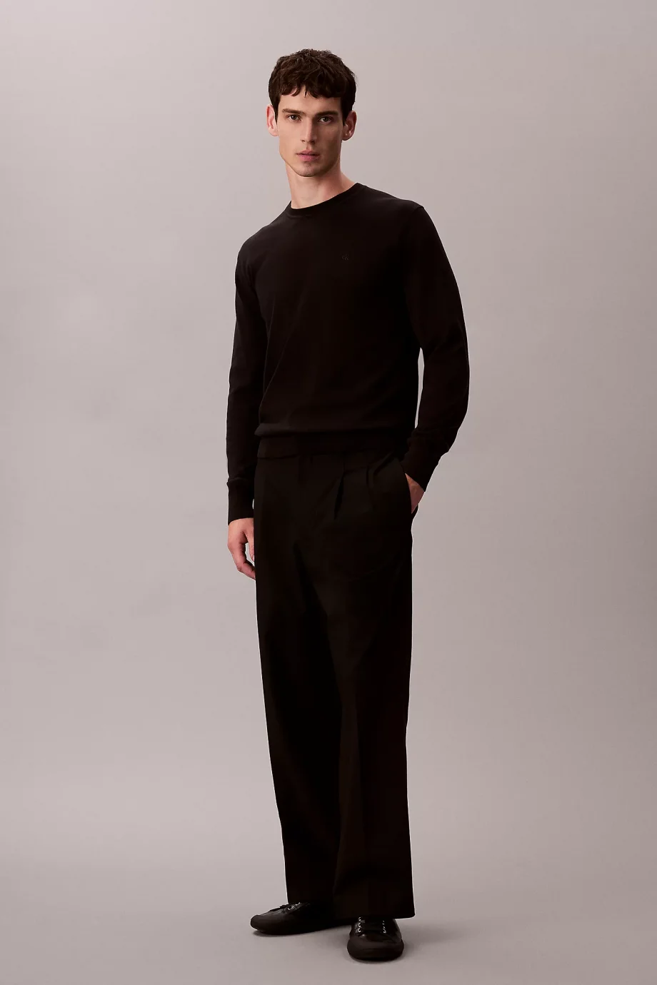 Calvin Klein Supima Cotton Erkek Siyah Sweatshirt LV040BM343-UB1