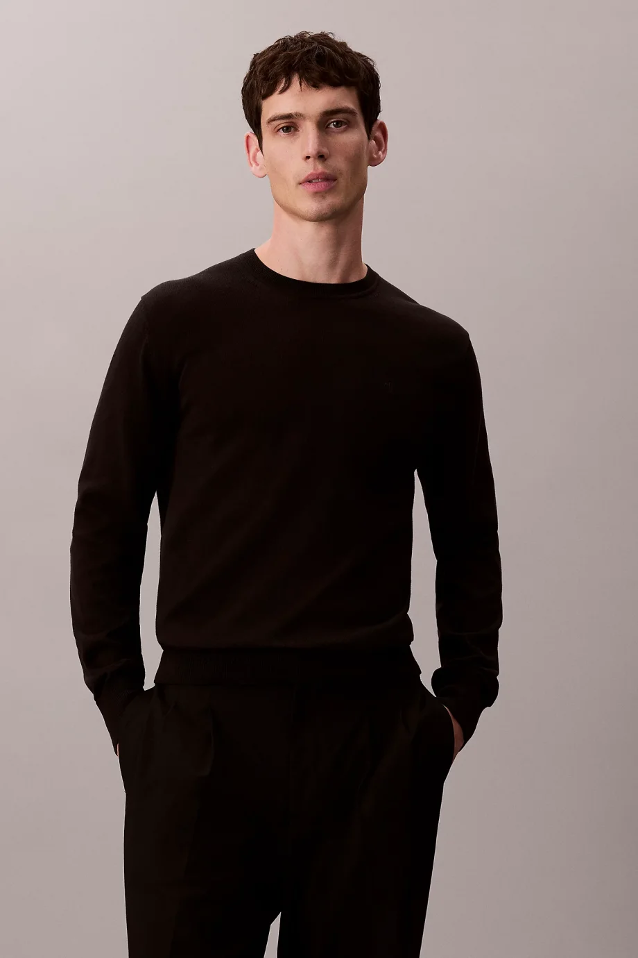 Calvin Klein Supima Cotton Erkek Siyah Sweatshirt LV040BM343-UB1