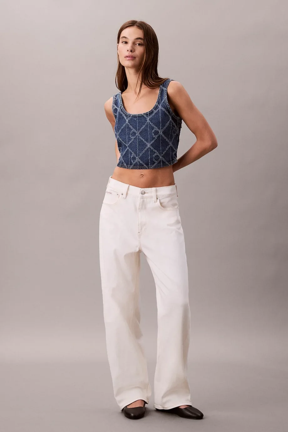 Calvin Klein Tamamı Baskılı CK Atlantic Kadın Mavi Bluz LV047D708G-YY2