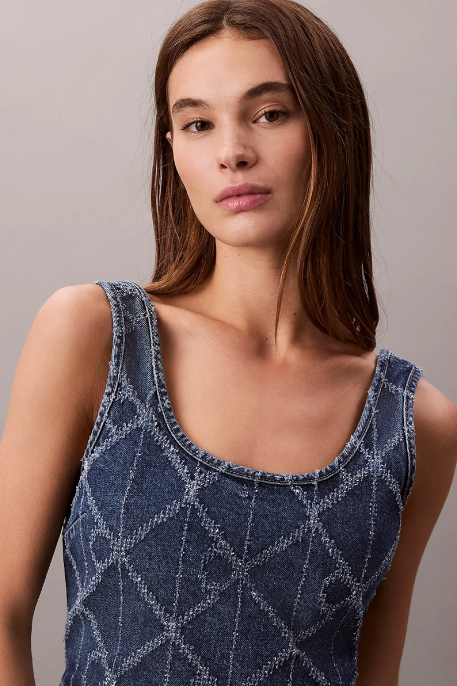 Calvin Klein Tamamı Baskılı CK Atlantic Kadın Mavi Bluz LV047D708G-YY2