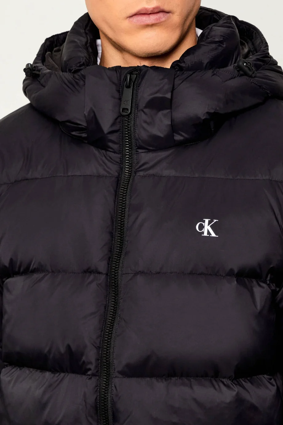 Calvin Klein Uzun Kollu Çıkarılabilir Kapüşonlu Şişme Erkek Siyah  Mont LV04RC518G-UB1