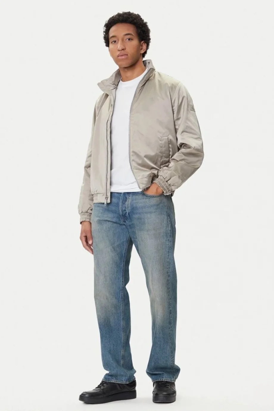 Calvin Klein Uzun Kollu Dolgulu Harrington Erkek Kahverengi Ceket LV04RC516G-RAK