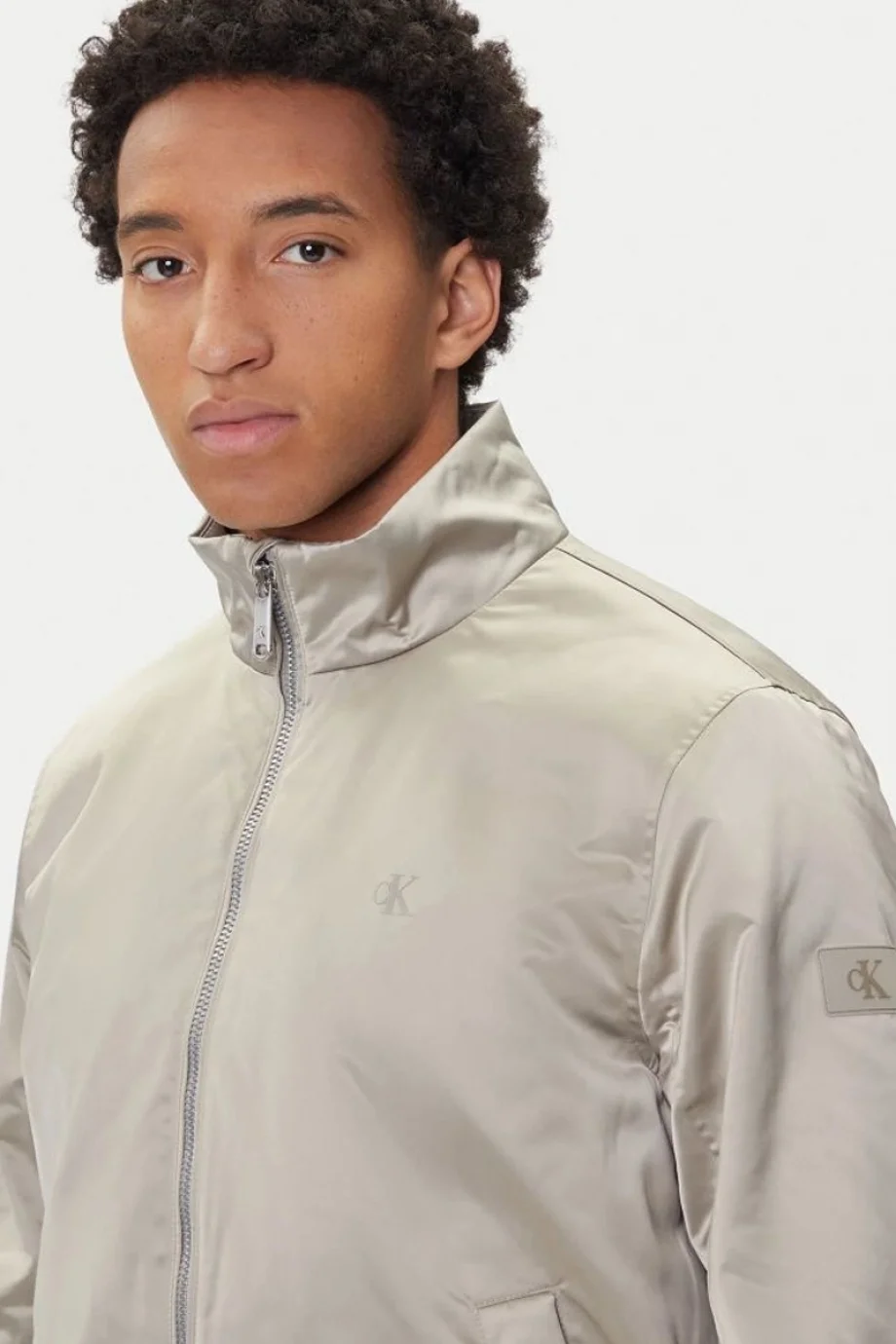 Calvin Klein Uzun Kollu Dolgulu Harrington Erkek Kahverengi Ceket LV04RC516G-RAK