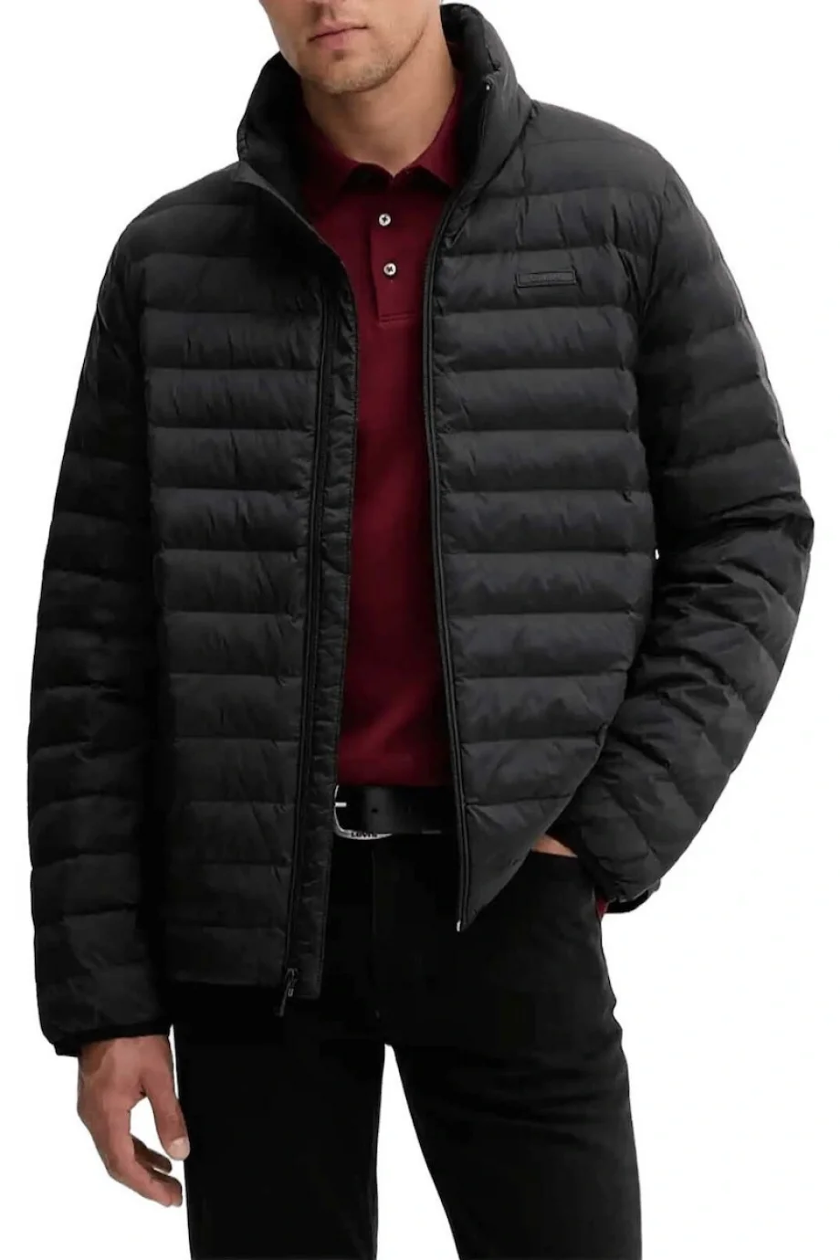 Calvin Klein Uzun Kollu Hafif Naylon Kapitone Erkek  Mont  LV04LC506G-UB1