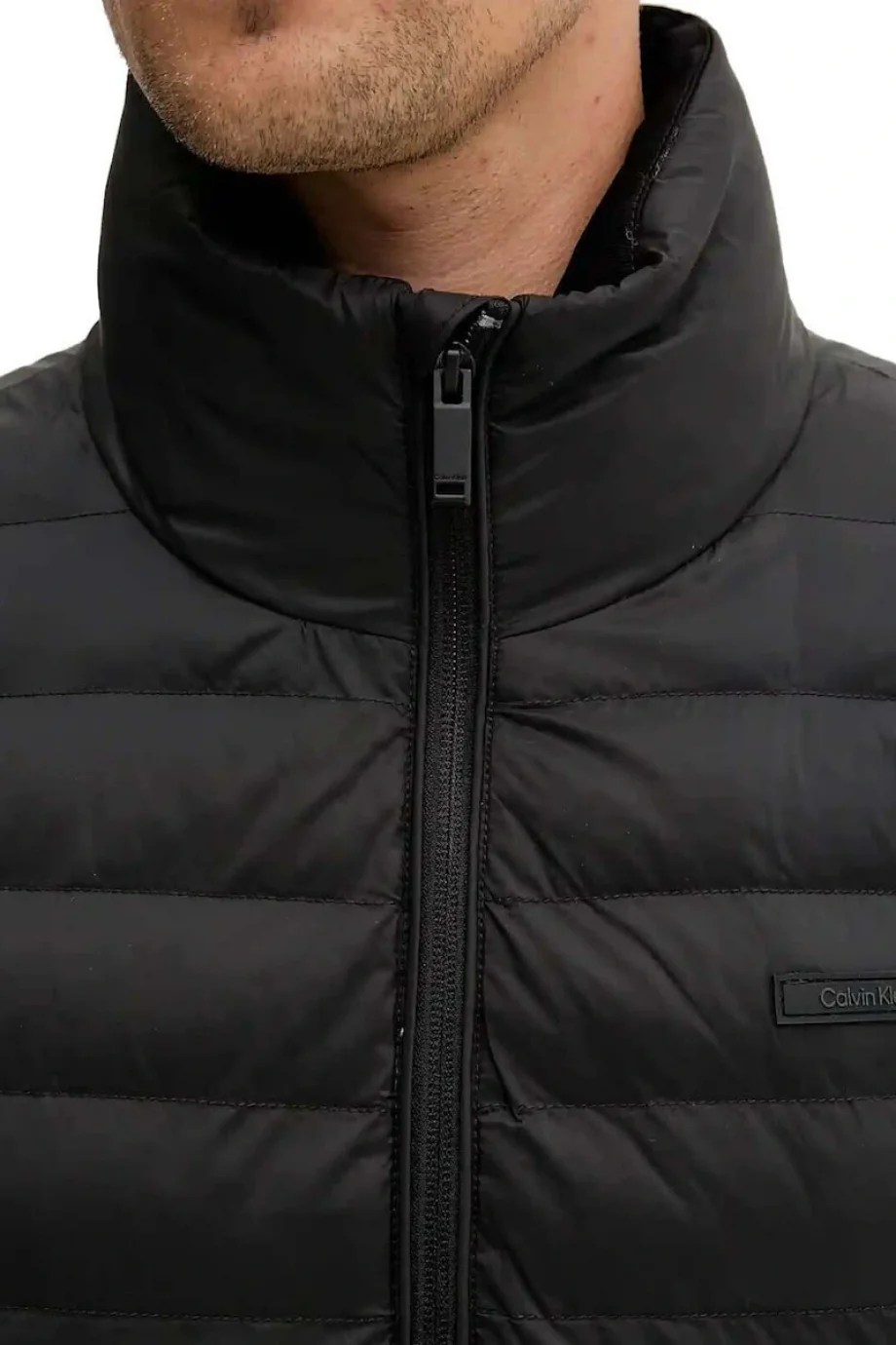 Calvin Klein Uzun Kollu Hafif Naylon Kapitone Erkek  Mont  LV04LC506G-UB1