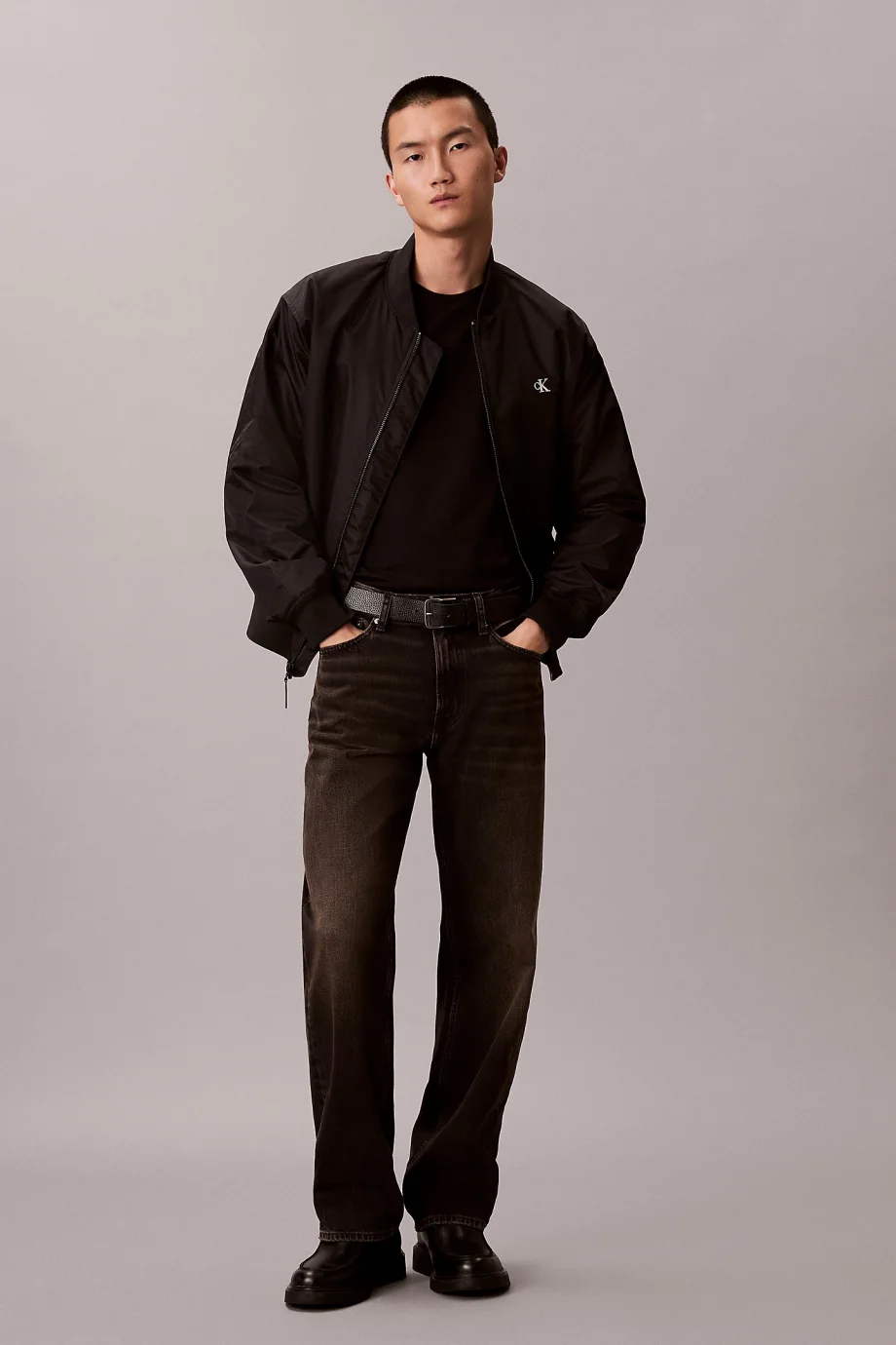 Calvin Klein Uzun Kollu Jeans Hero Erkek Siyah Ceket LV04RC526G-UB1