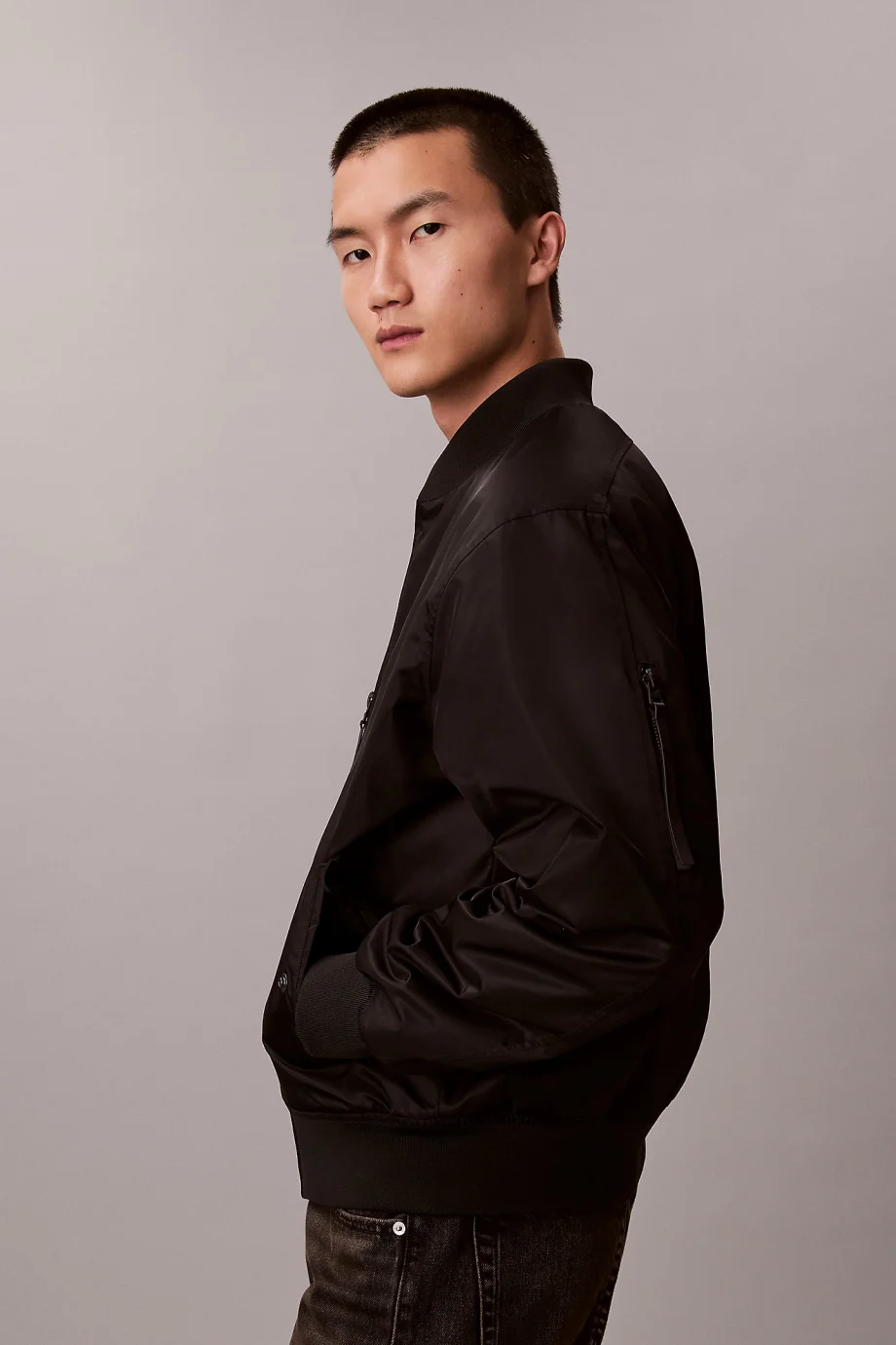 Calvin Klein Uzun Kollu Jeans Hero Erkek Siyah Ceket LV04RC526G-UB1