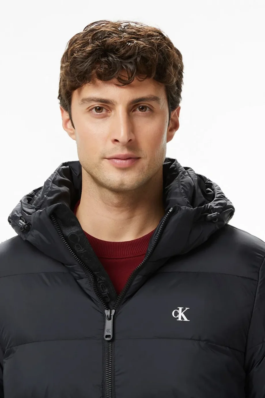 Calvin Klein Uzun Kollu Naylon Renk Bloklu Şişme Erkek  Mont  LV04RD527G-UB1