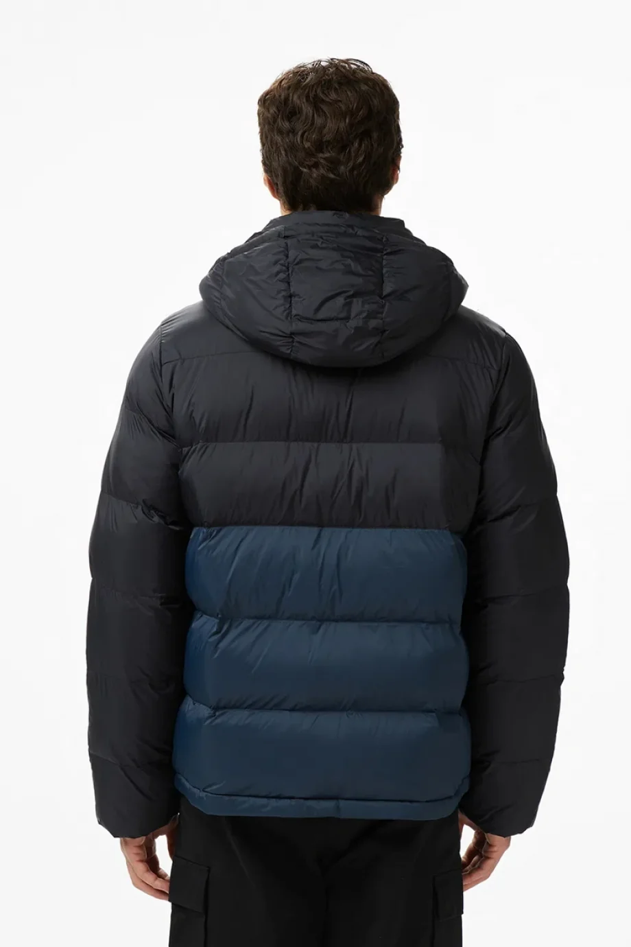 Calvin Klein Uzun Kollu Naylon Renk Bloklu Şişme Erkek  Mont  LV04RD527G-UB1