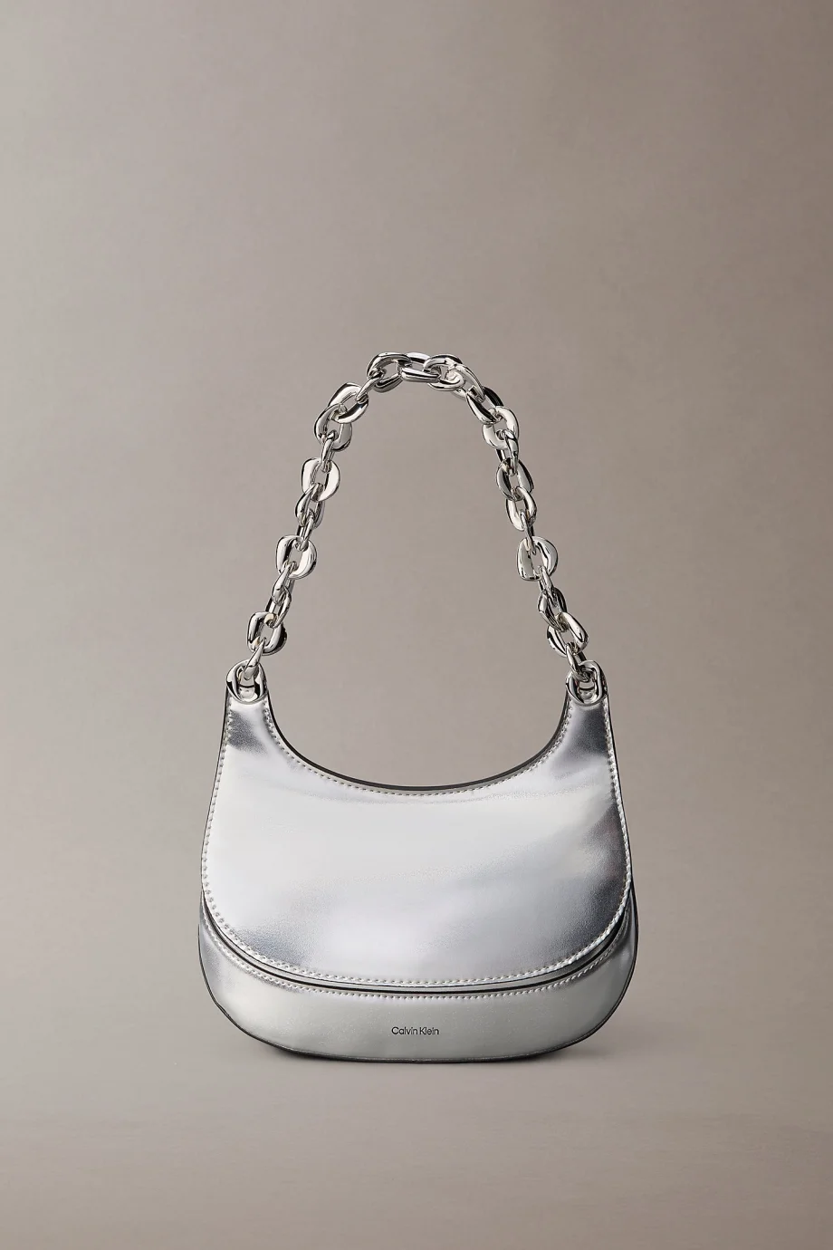 Calvin Klein Zincirli Kadın Metalik Gri Omuz Çanta LV04F3404G-3JH