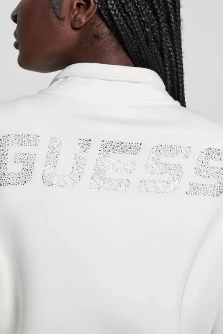 Guess Cecılıa Scuba Zıp Sweatshırt Kadın Krem Eşofman Üstü V4BQ14K7UW2-G6K5