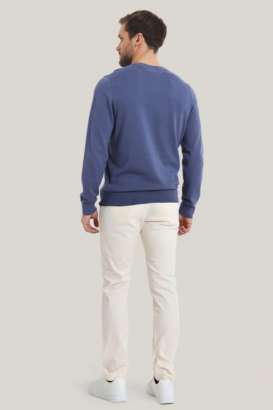 Tommy Hilfiger CHINO BLEECKER 1985 PIMA COTTON Erkek Beyaz Pantolon MW0MW26619AEF