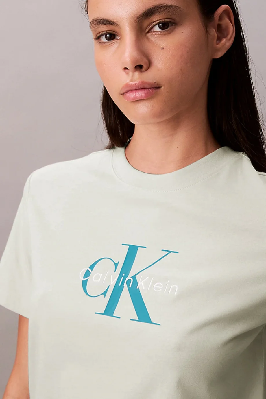 Calvin Klein HR SS CLSSC MNLG CNC Kadın  T-shirt LV047B865G-NF1