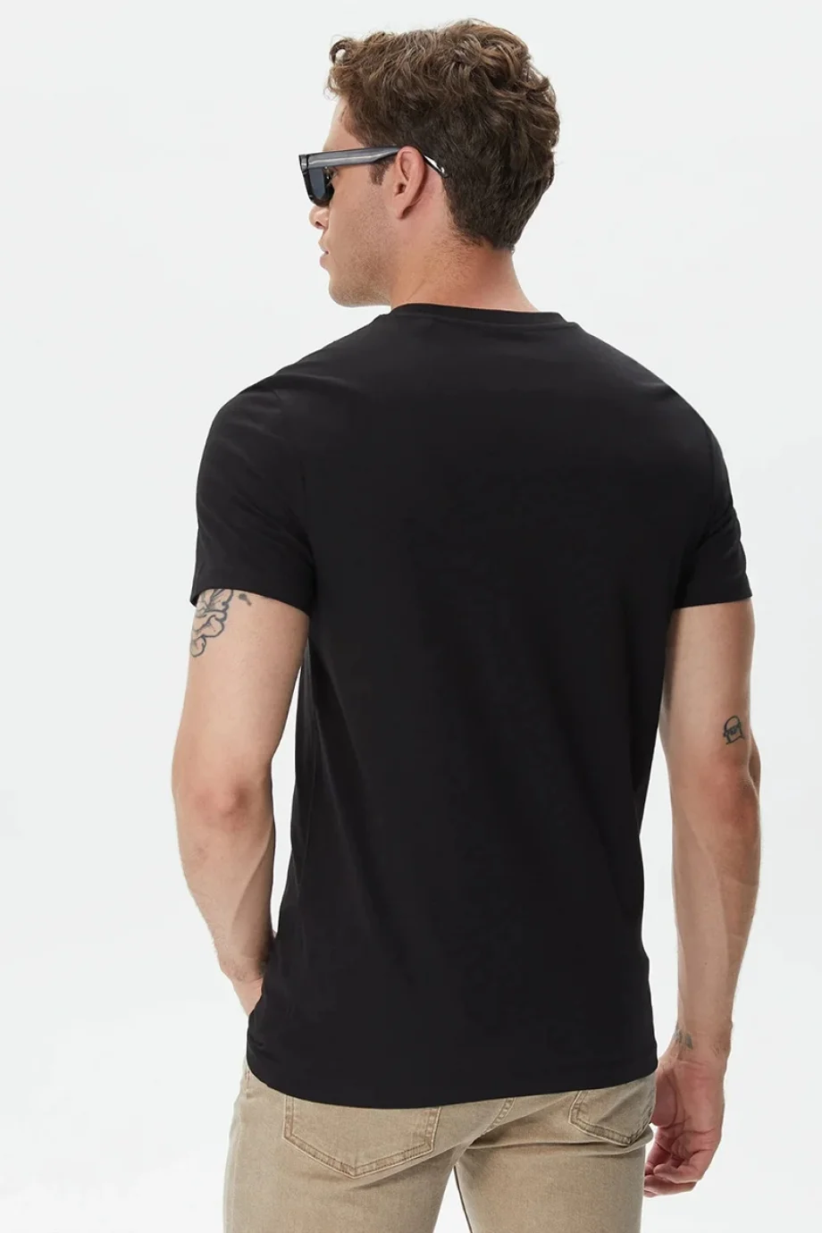 Guess Original Logo Erkek Siyah Slim Fit T-Shirt M2YI71I3Z14-JBLK