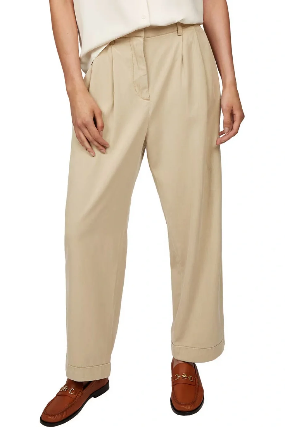 Tommy Hilfiger CO BLEND RLXD STR PULL ON CHINO Kadın  Pantolon WW0WW45589AEG