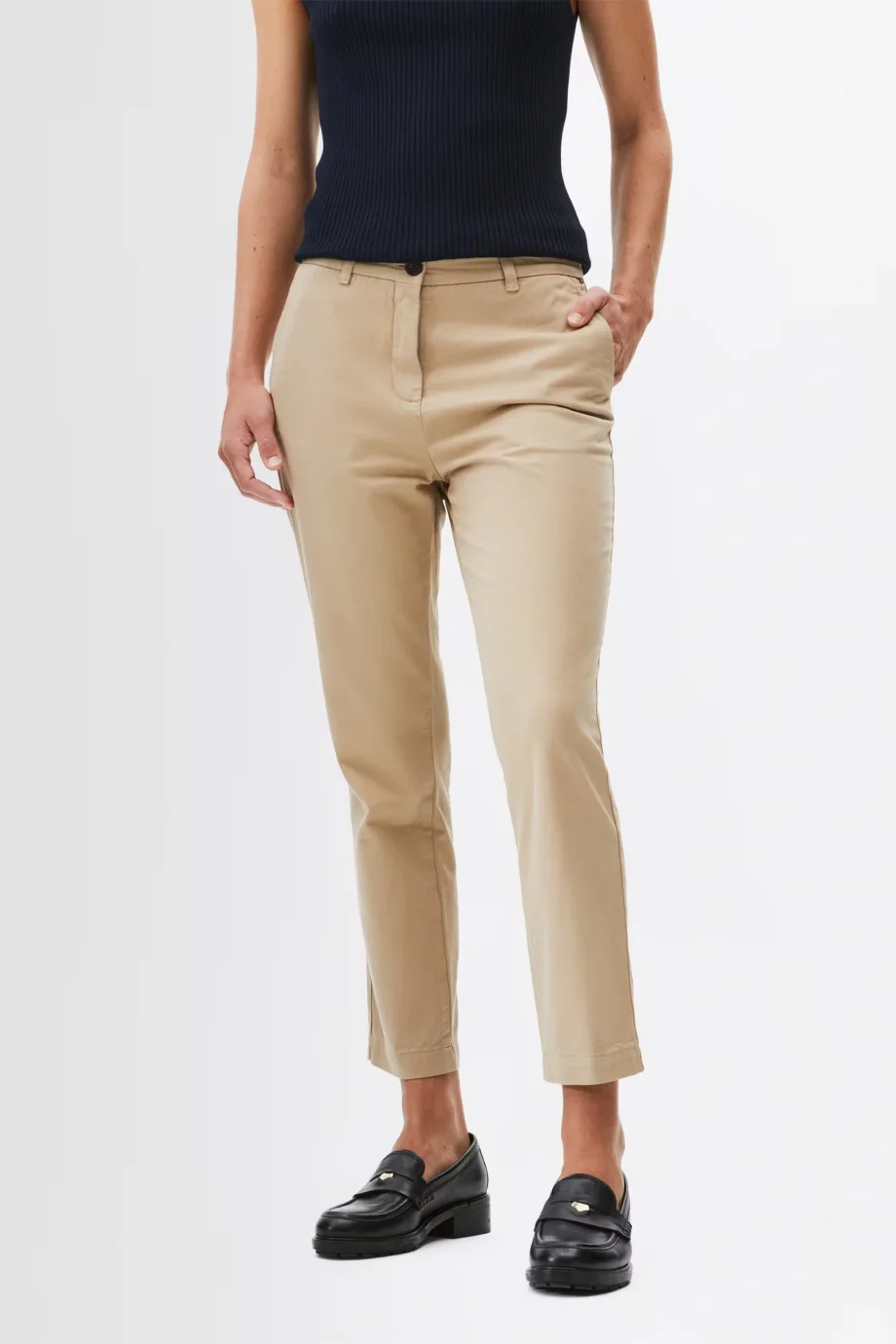 Tommy Hilfiger CO STRETCH GMD SLIM CHINO Kadın  Pantolon WW0WW45920AEG