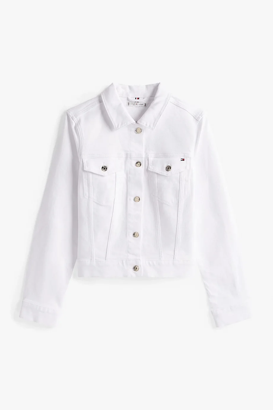 Tommy Hilfiger DNM SLIM JACKET WHITE Kadın  Ceket WW0WW44374YCF