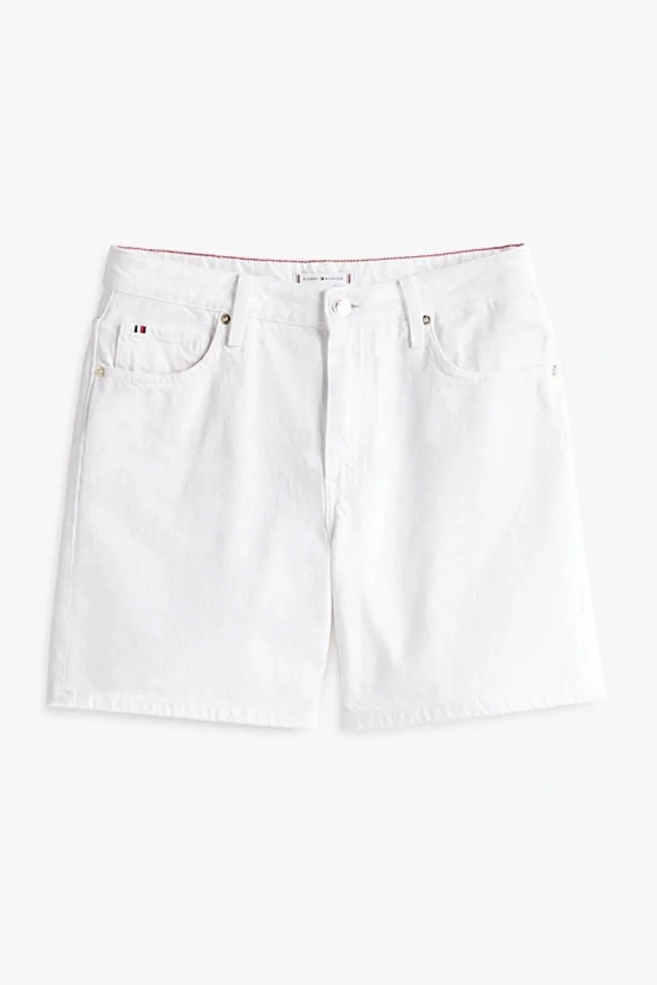 Tommy Hilfiger DNM STRAIGHT SHORT RW WHITE Kadın  Şort WW0WW45924YCF
