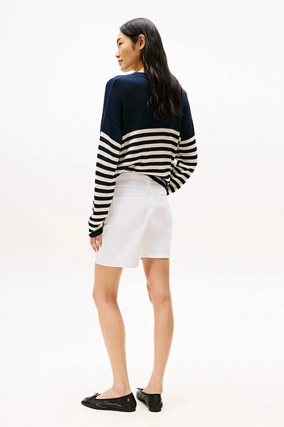 Tommy Hilfiger DNM STRAIGHT SHORT RW WHITE Kadın  Şort WW0WW45924YCF