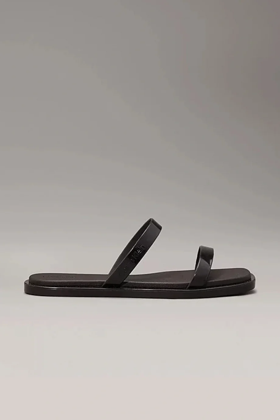 Calvin Klein DOUBLE BAR SLIDE - JELLY Kadın  Terlik HW0HW02417-BEH