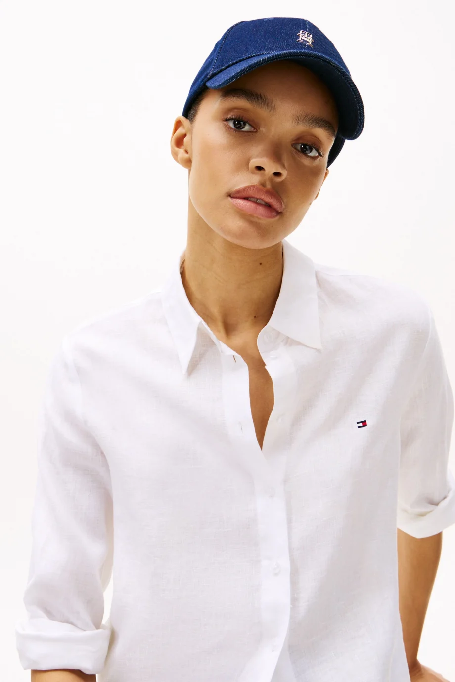 Tommy Hilfiger ESS LINEN RELAXED SHIRT Kadın  Gömlek WW0WW44679YCF