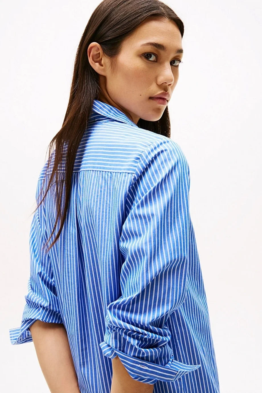 Tommy Hilfiger ESS POPLIN REGULAR SHIRT DRESS Kadın  Elbise WW0WW455810X6