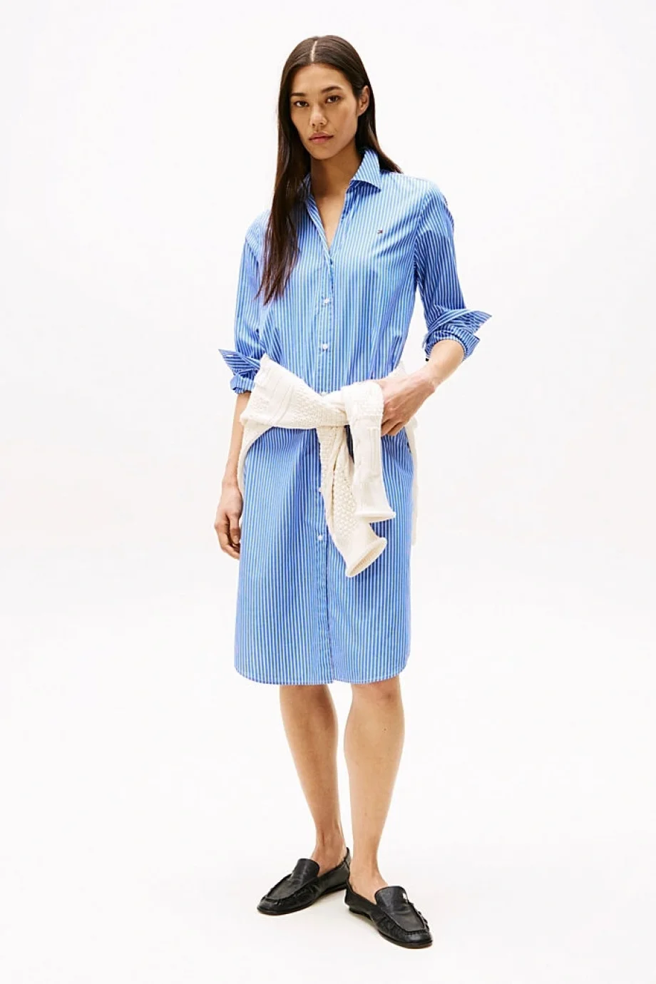 Tommy Hilfiger ESS POPLIN REGULAR SHIRT DRESS Kadın  Elbise WW0WW455810X6