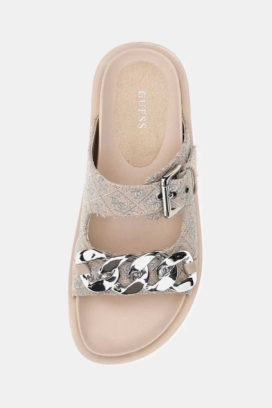 Guess Fatema Kadın Bej/Gümüş Terlik FL6FATFAL03-BEISI