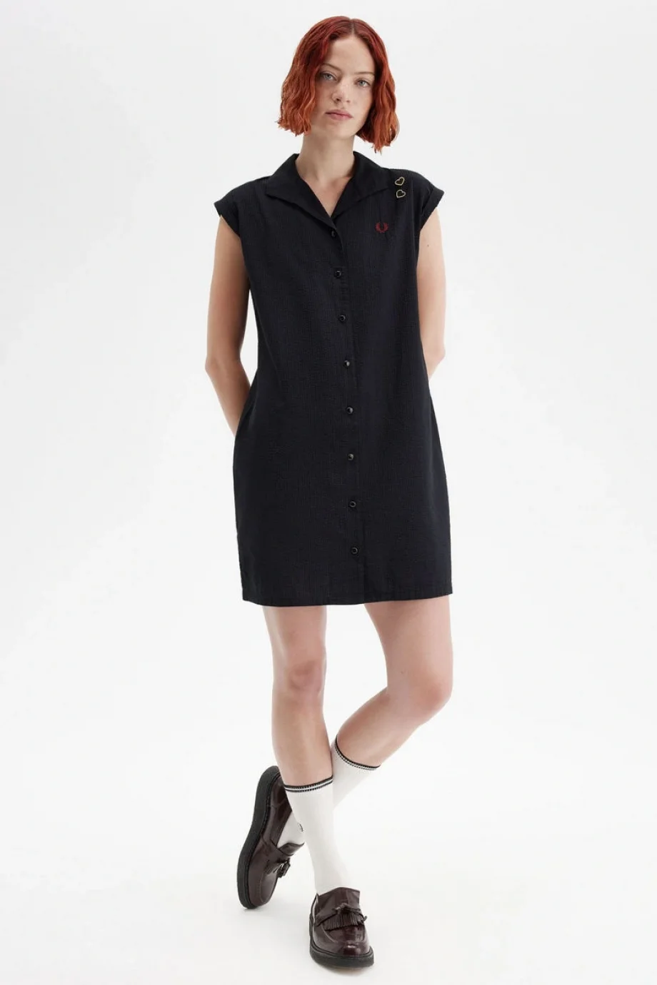 Fred Perry OPEN COLLAR SHIRT DRESS Kadın  Elbise SD9100-102