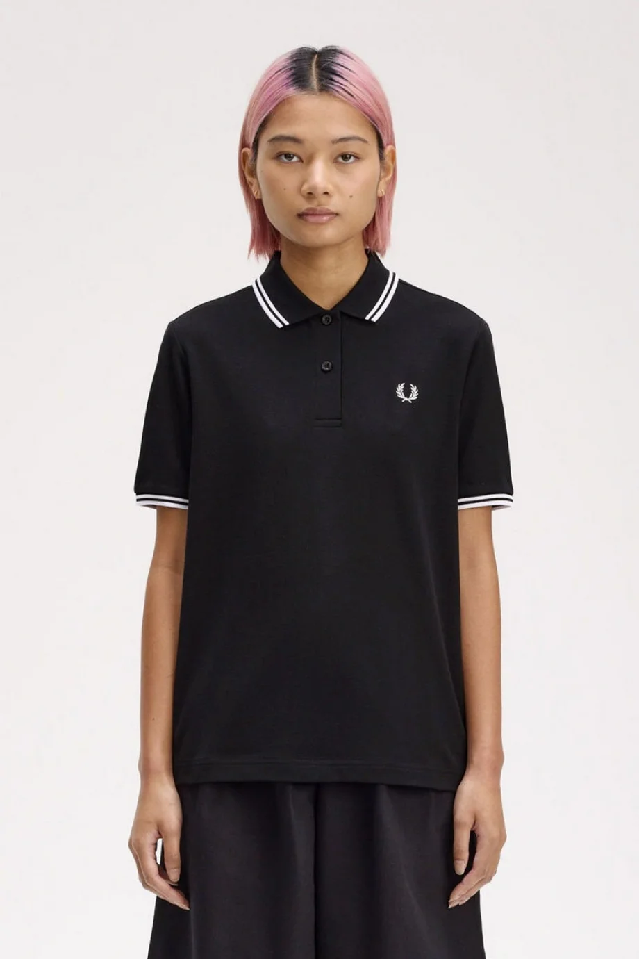 Fred Perry TWIN TIPPED FRED PERRY SHIRT Kadın  T-shirt G3600-350