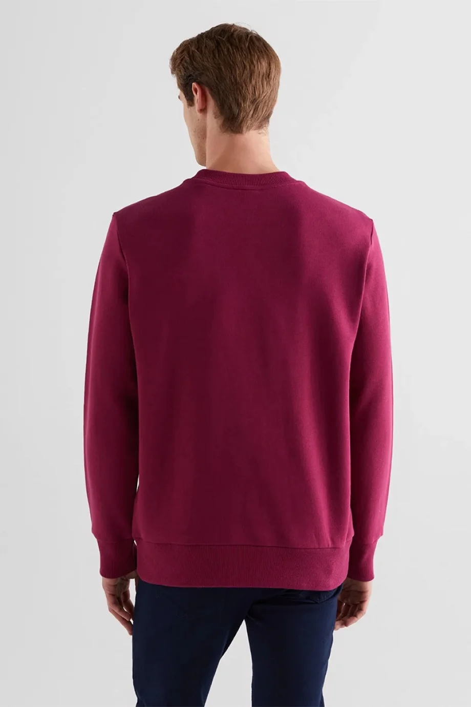Gant Erkek Bordo Regular Fit Bisiklet Yaka Logolu Sweatshirt