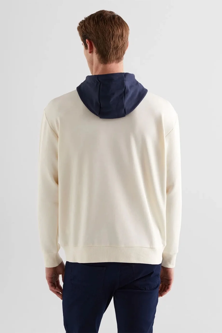 Gant COLOR BLOCKED GANT HOODIE Erkek Krem Sweatshirt 2524341T.130