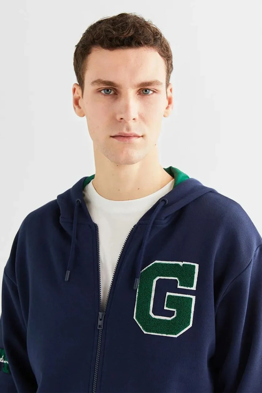 Gant COLLEGE FULL ZIP HOODIE Erkek Lacivert Ceket 2524339T.410