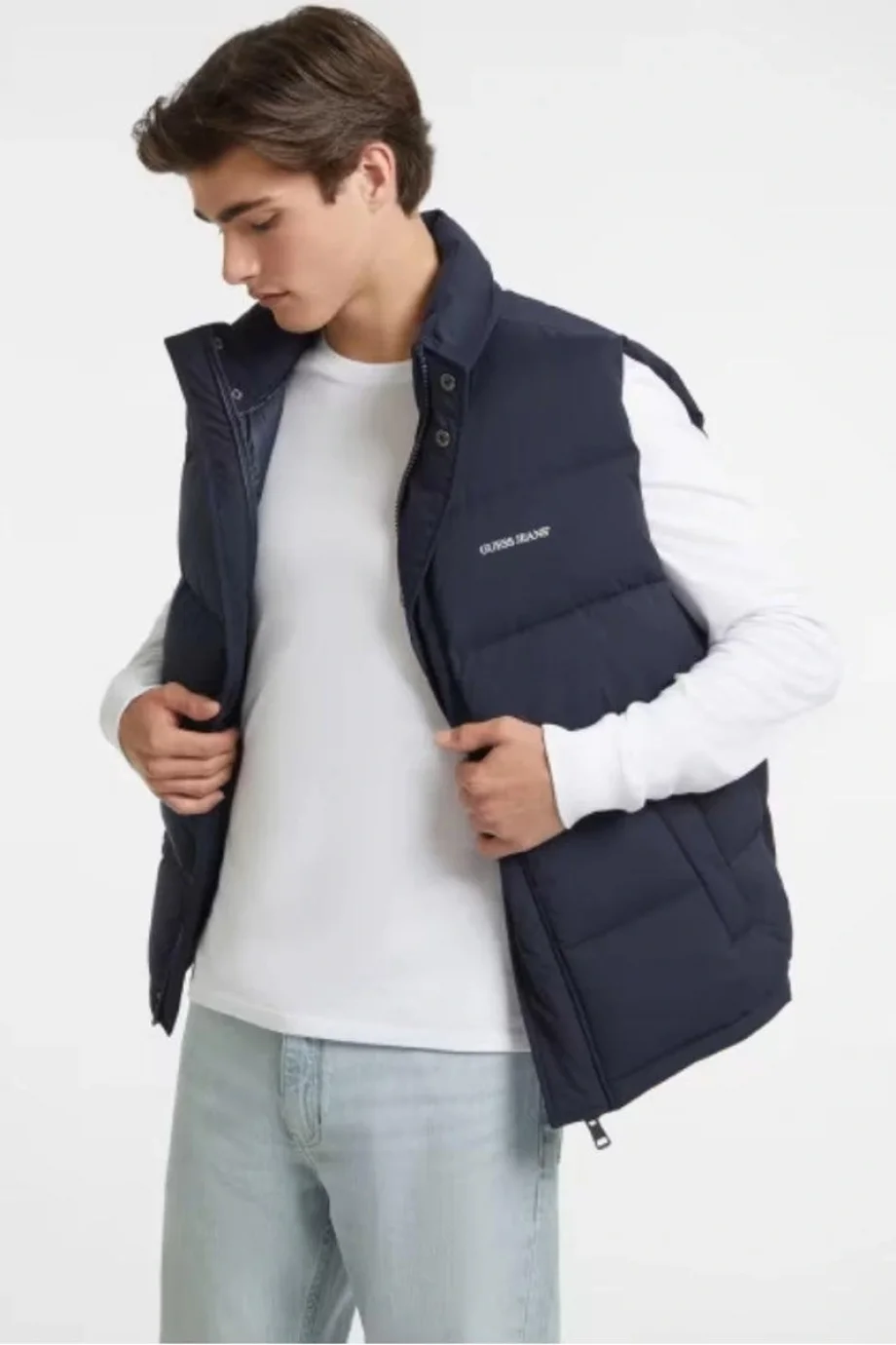 Guess  Erkek Lacivert Yelek M4BN47WGII2-A71W